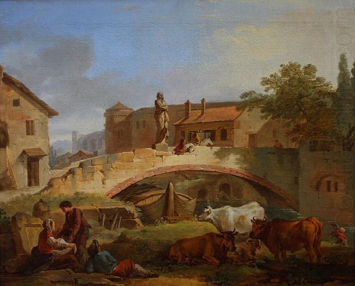 Jean-Baptiste marie pierre Village italien china oil painting image